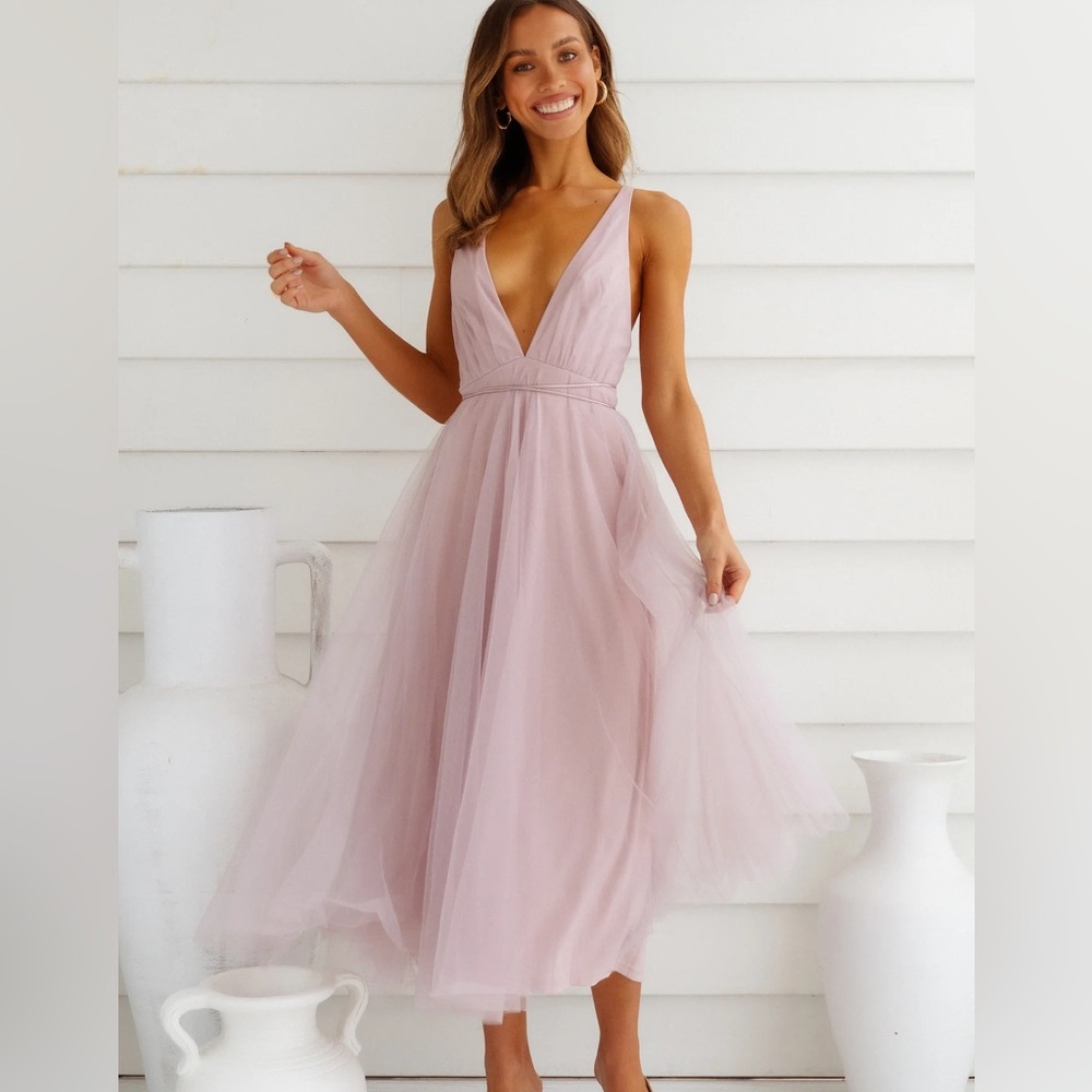 SUMMER CINDERELLA MIDI DRESS LILAC